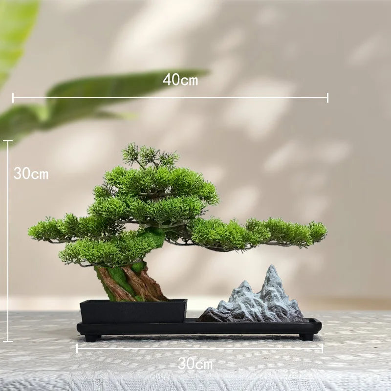 Simulated Welcome Pine Bonsai Ornament