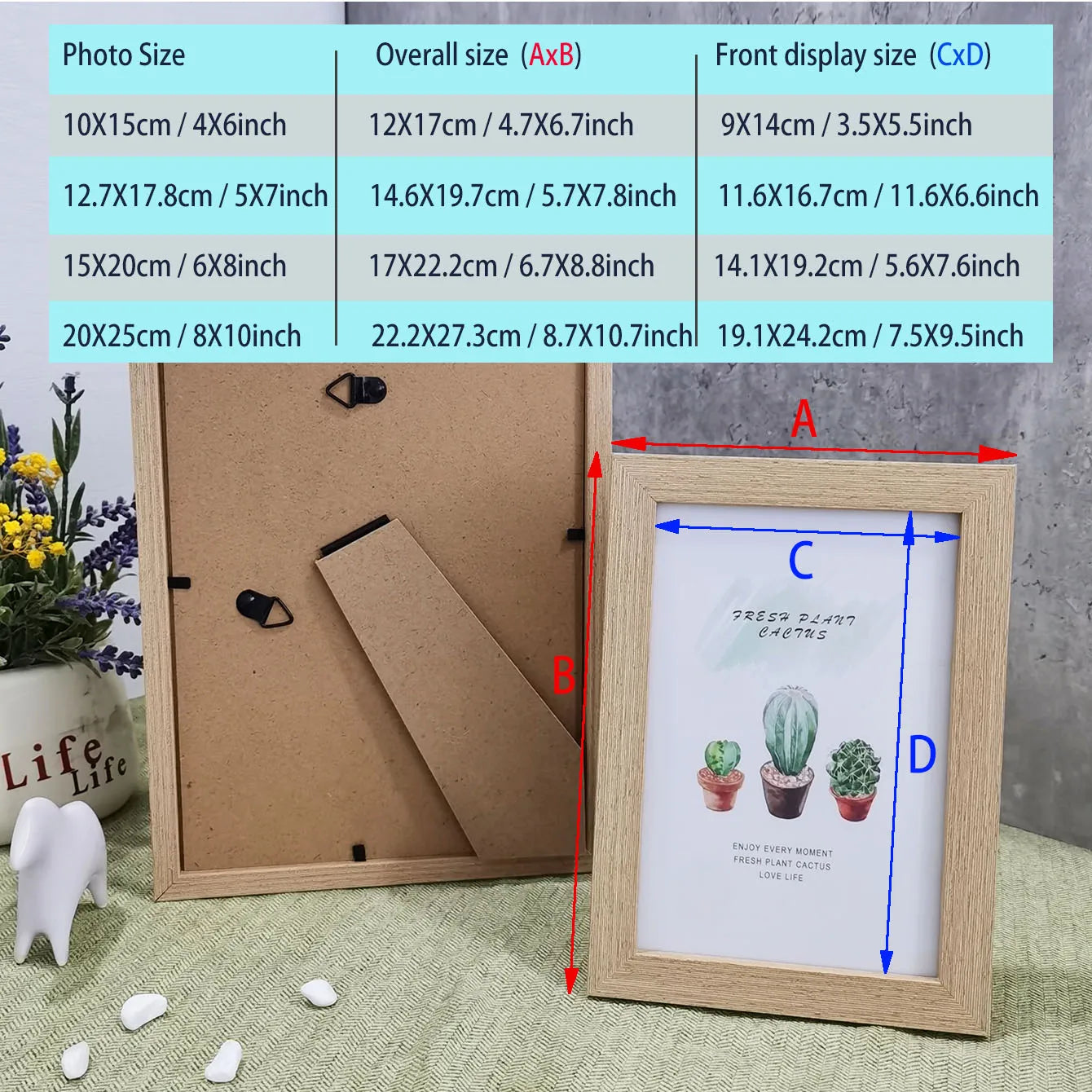 Wood Photo Frame – Desk or Wall