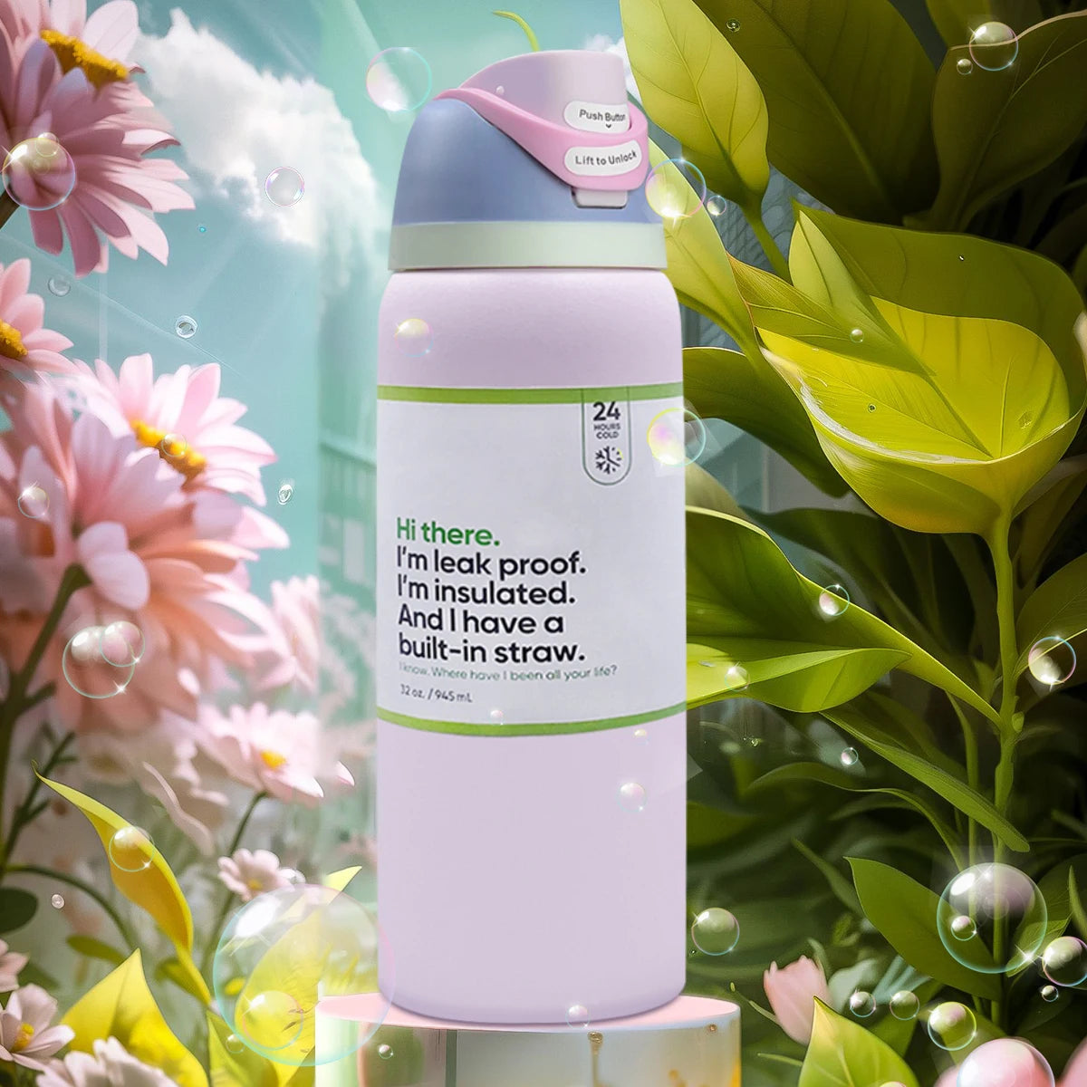Owala Pink 32oz FreeSip Water Bottle