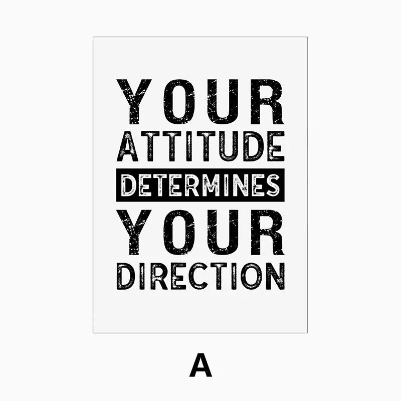 Black and White Inspirational Quote Canvas Art