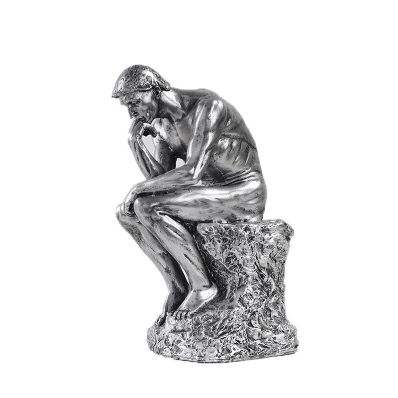 Modern Resin Thinker Sculpture