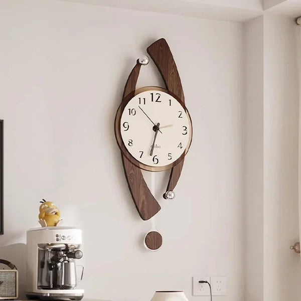 Retro Wooden Wall Clock Decor