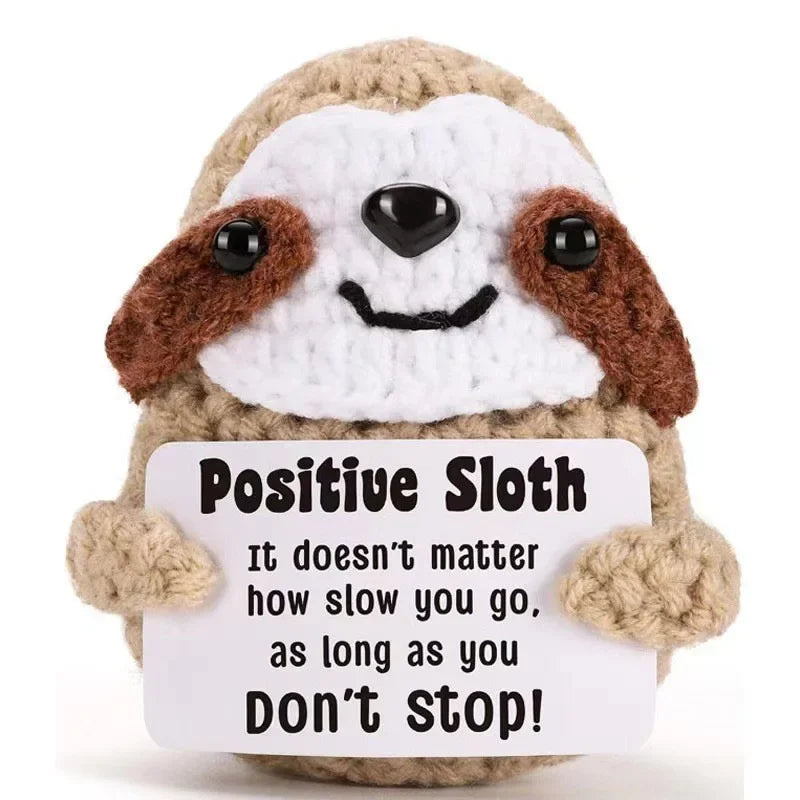 Positive Crochet Doll with Affirmation Card