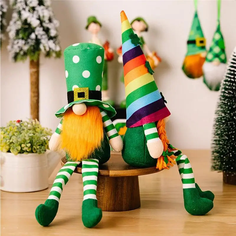 St. Patrick's Day Plush Gnome Table Decor