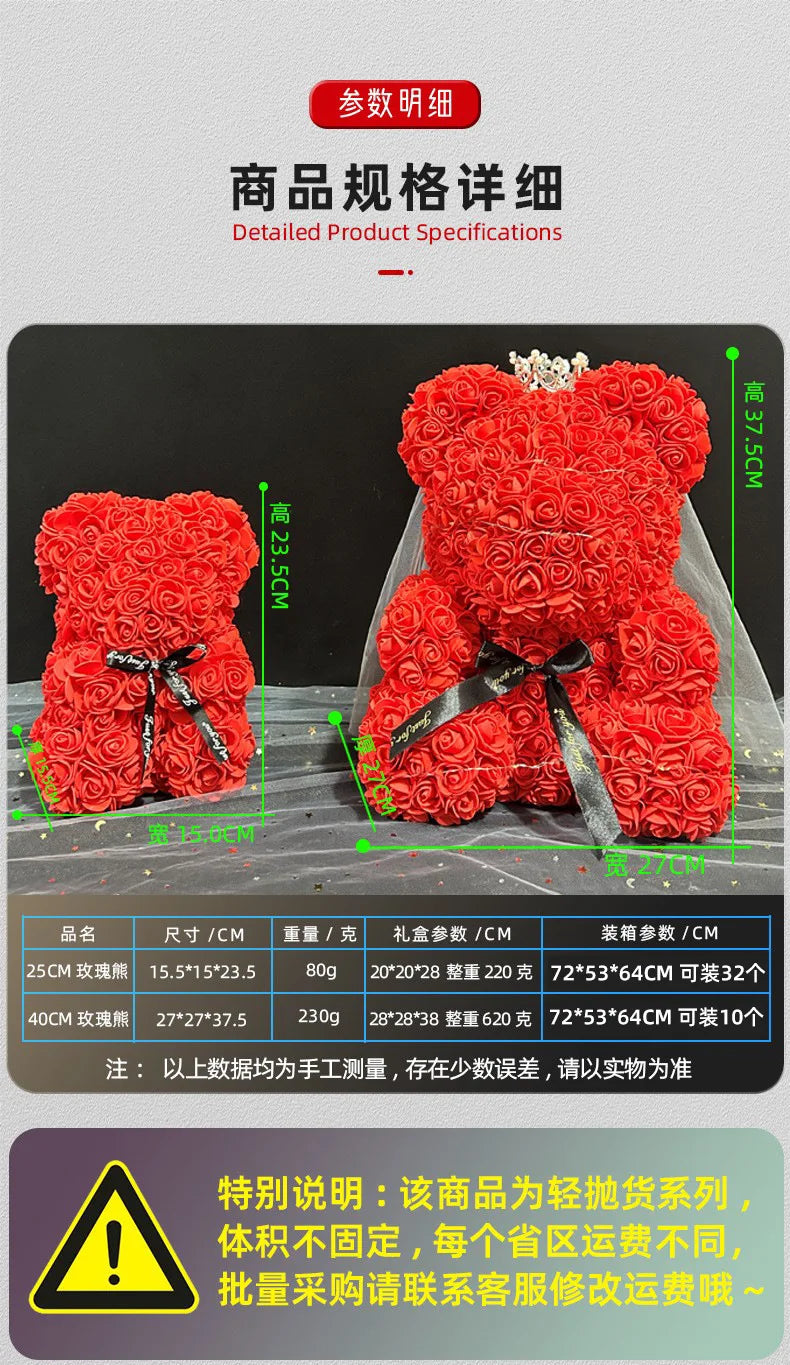 Eternal Rose Teddy Bear