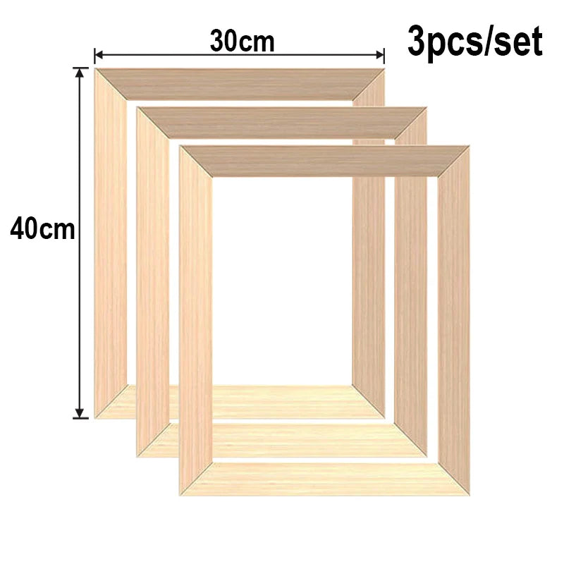 3PCS Wooden Canvas Frame Set