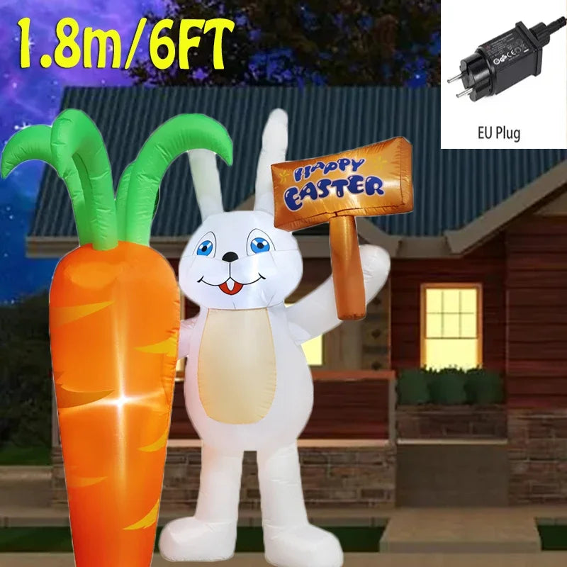 6FT Inflatable Easter Carrot Rabbit