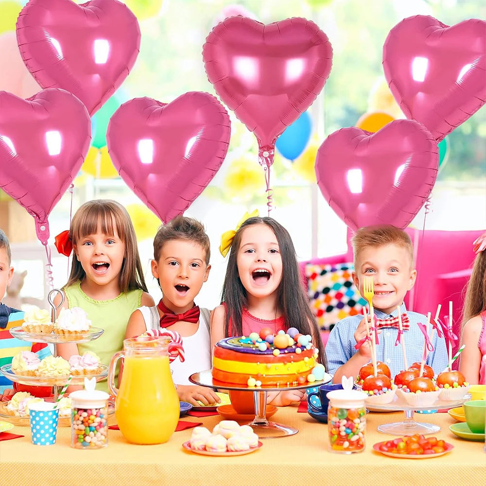 Red Heart Foil Balloons 18inch Party Decor