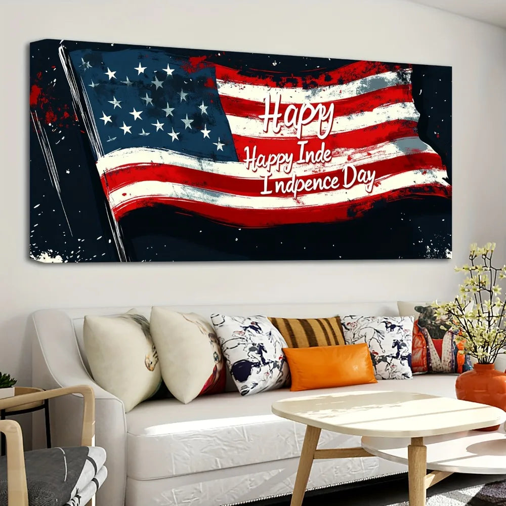 Fourth of July Pine Wood Frame Wall Art