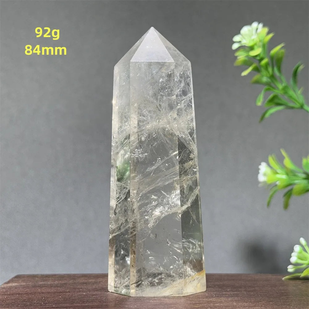 Natural Clear Quartz Crystal Obelisk