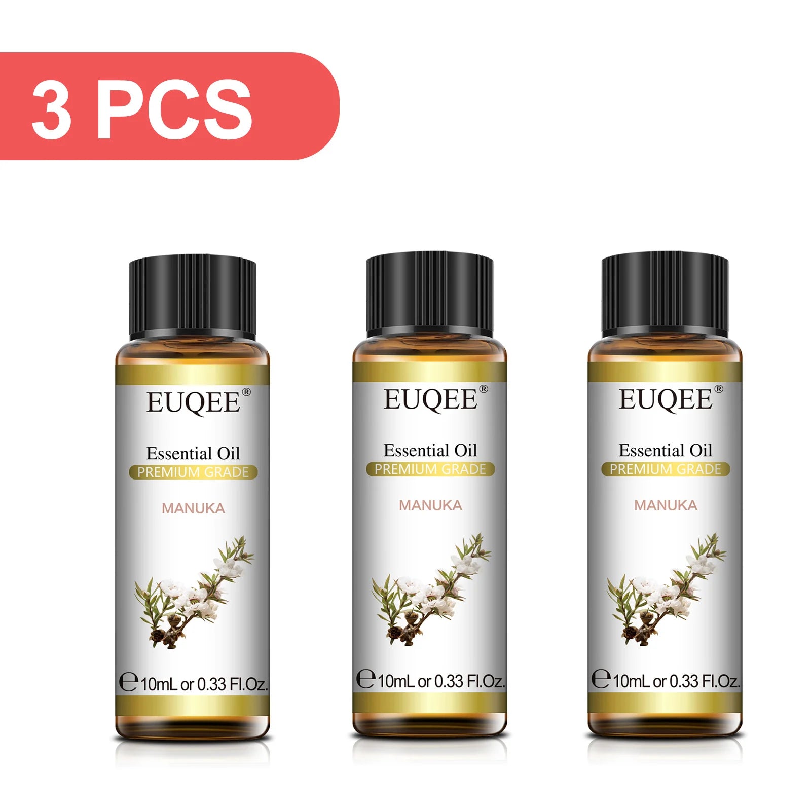 EUQEE 3-Piece Essential Oil Set, 10ml
