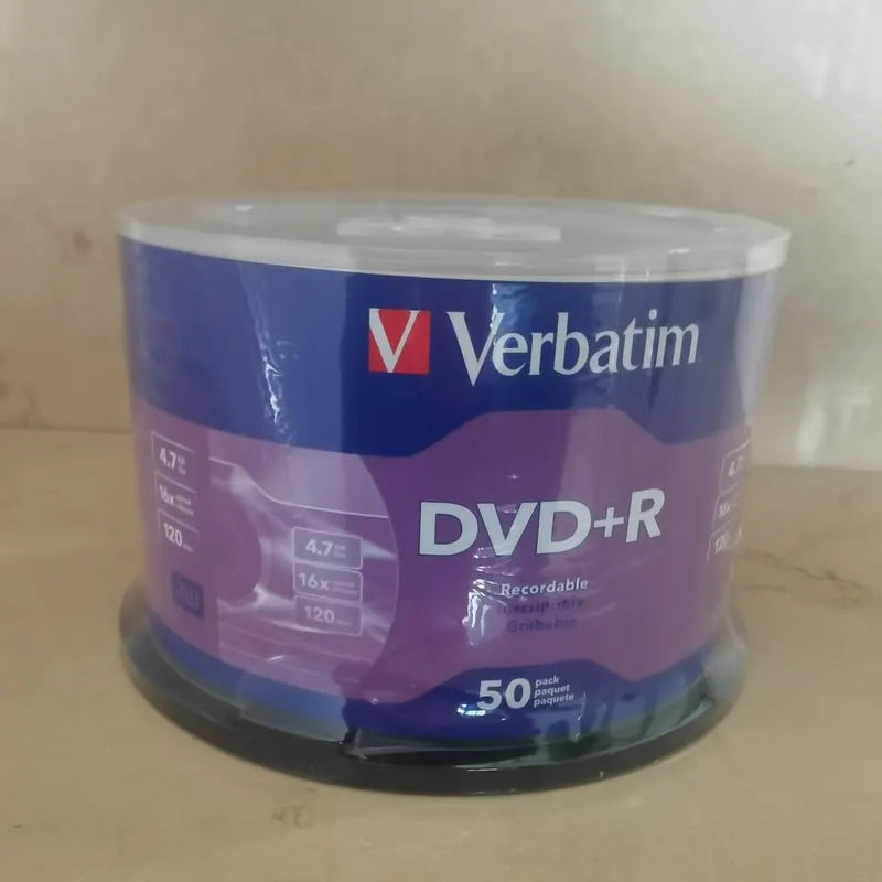 DVD+R 4.7GB 16X 120Min Blank Discs – 50 Pack