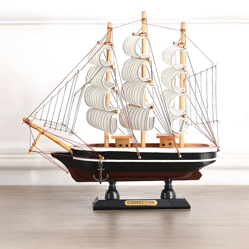 LED Wooden Sailboat Decor