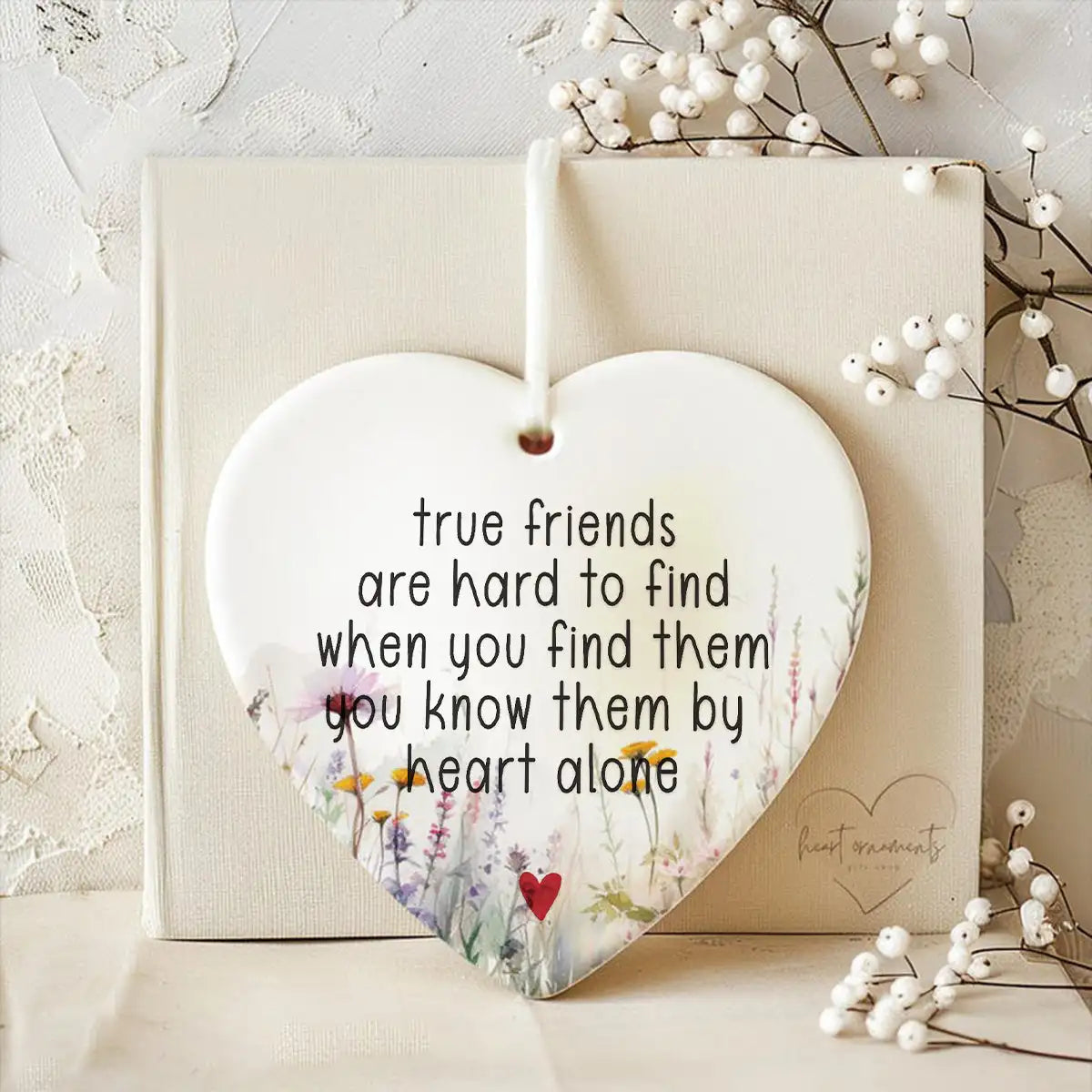 Heart-Shaped Friendship Acrylic Ornament