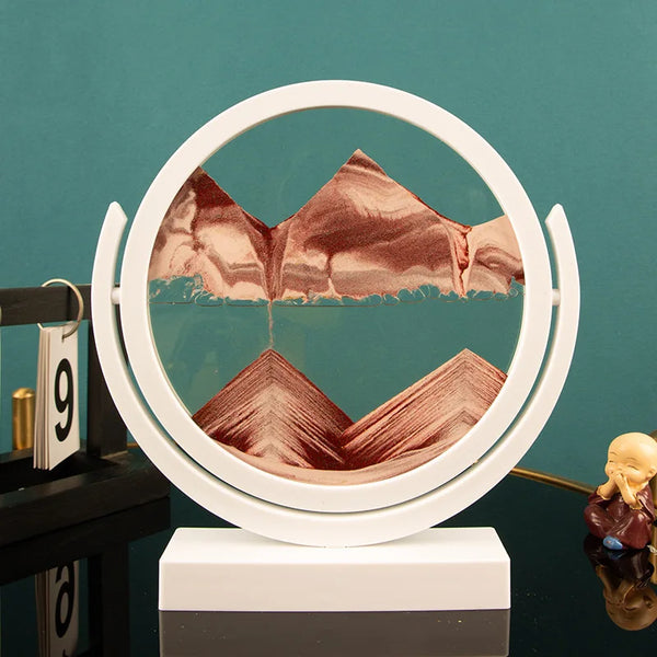 Round Rotating 3D Moving Sand Art
