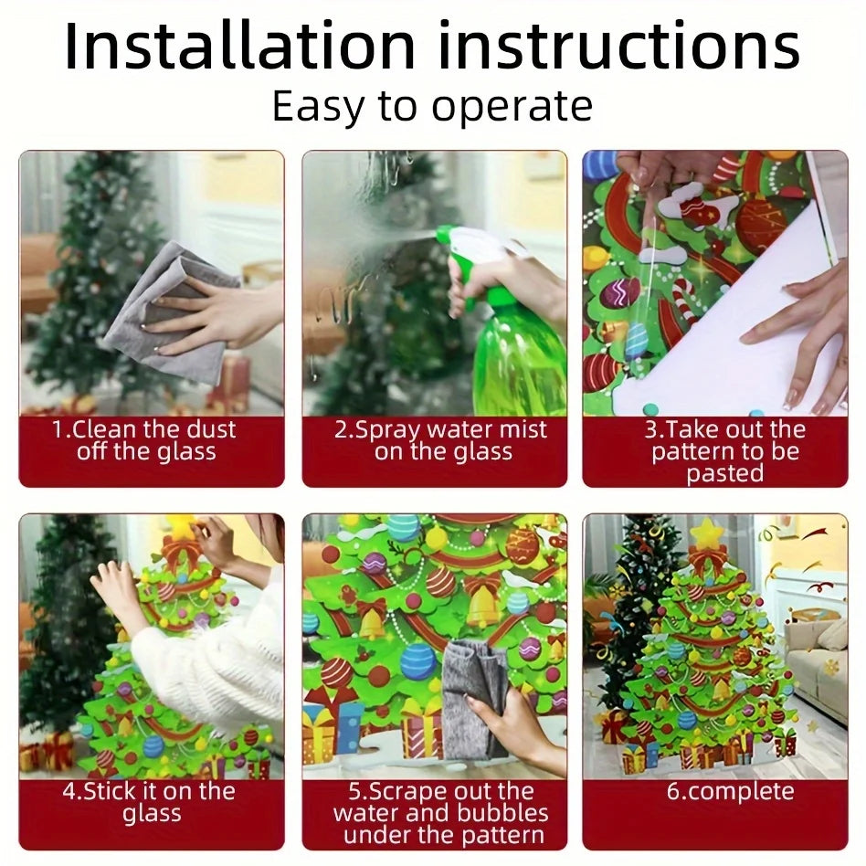 Reusable Christmas Window Stickers – 9 Sheets