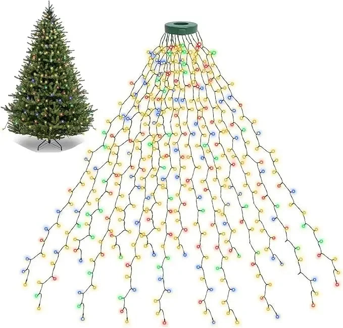 LED Christmas Tree Waterfall String Lights