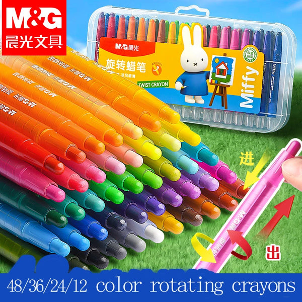 M&G Swivel Crayons & Watercolor Pencil Set: