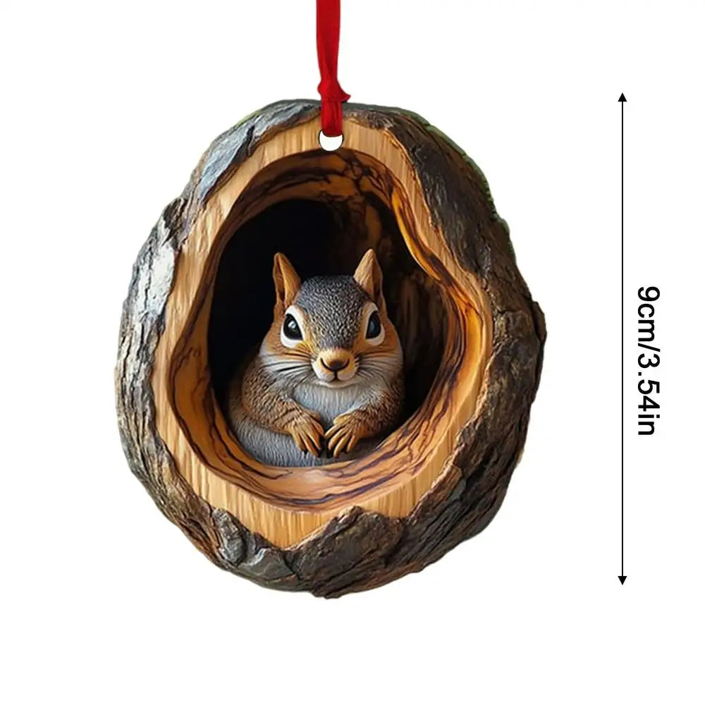 Acrylic Animal Christmas Tree Ornaments