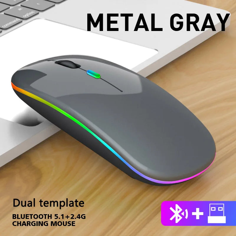 Dual-Mode Wireless RGB Mouse – Bluetooth & 2.4GHz