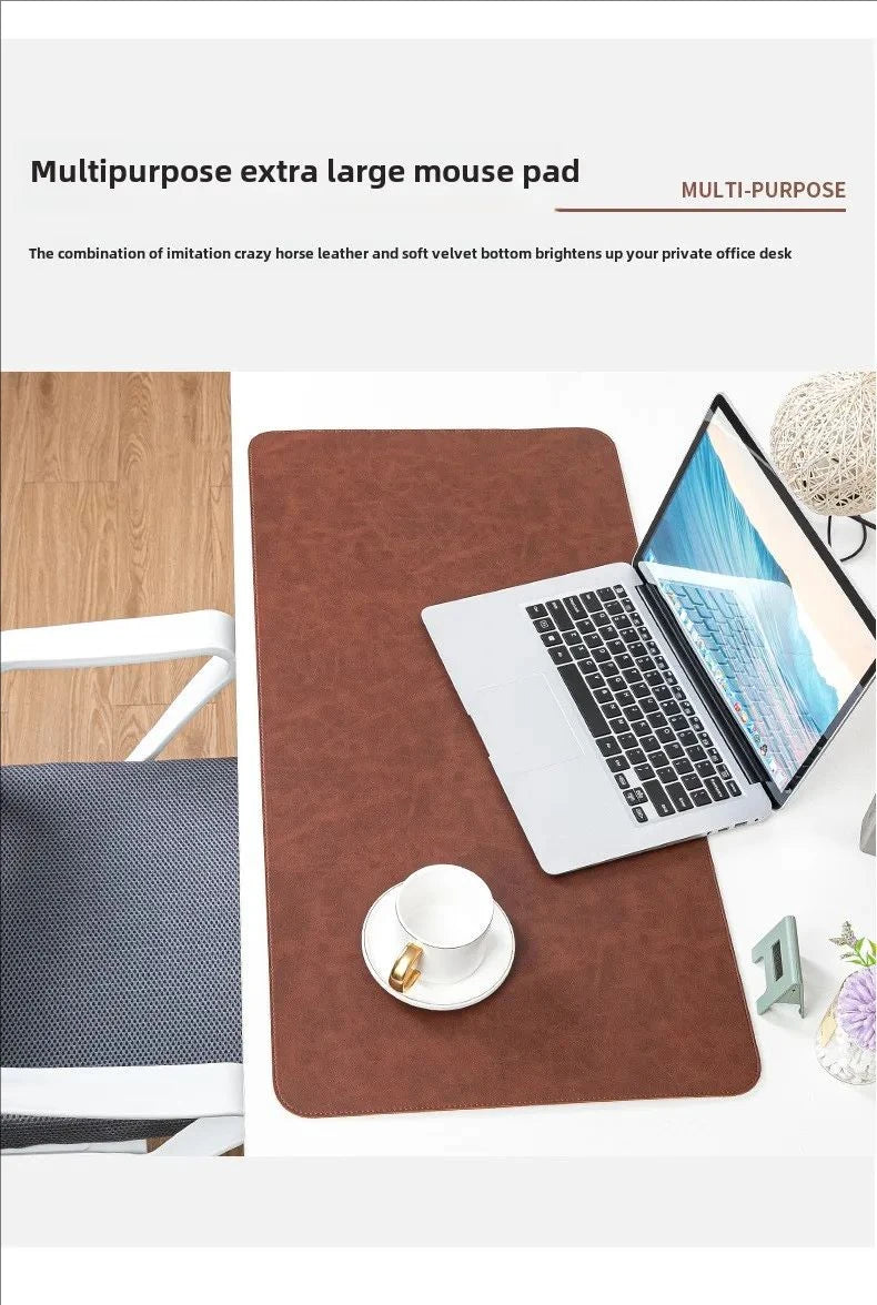Waterproof PU Leather Desk Mat & Mouse Pad