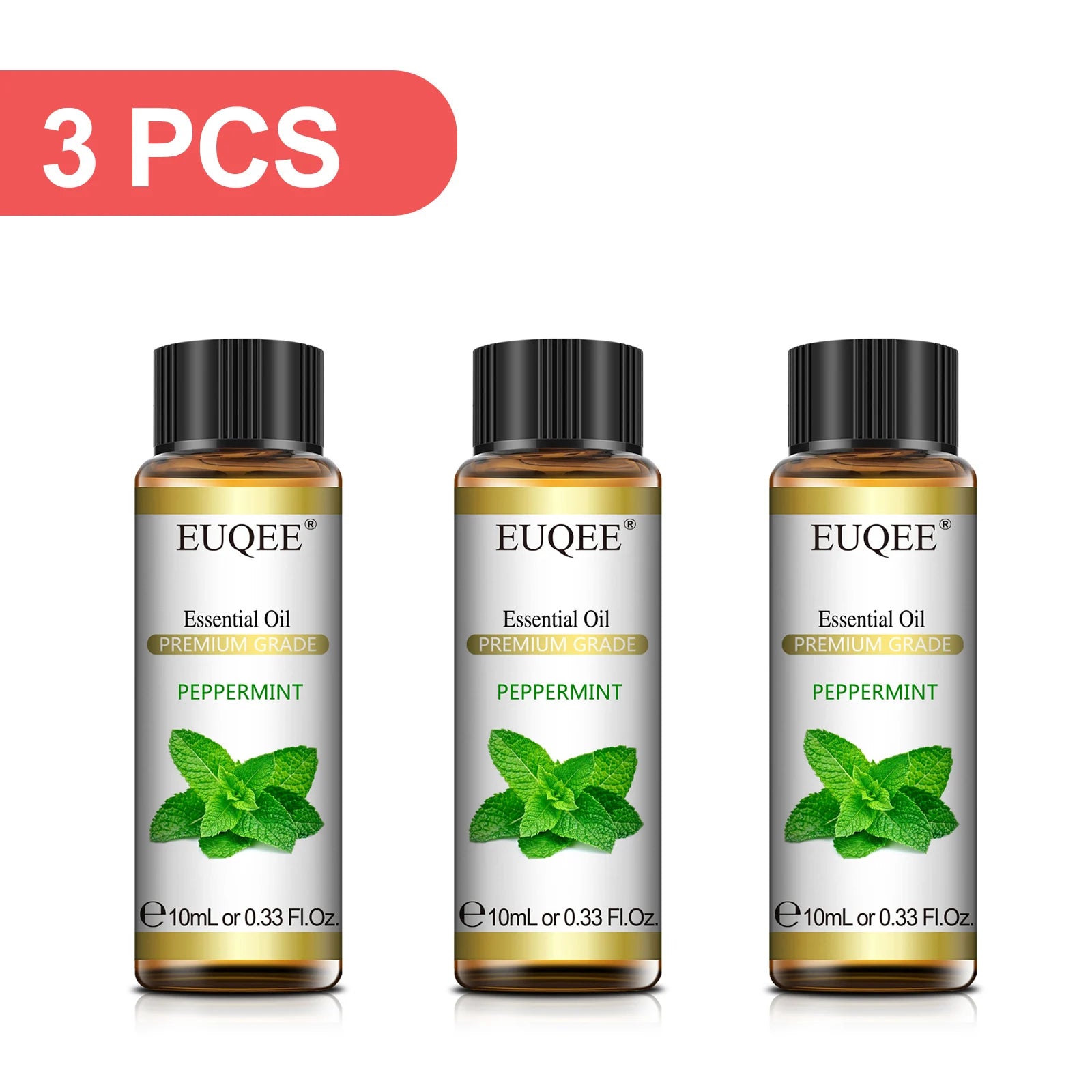 EUQEE 3-Piece Essential Oil Set, 10ml