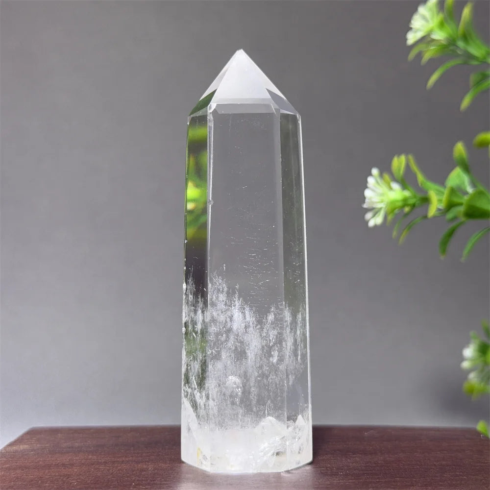 Natural Clear Quartz Crystal Obelisk