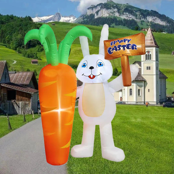 6FT Inflatable Easter Carrot Rabbit