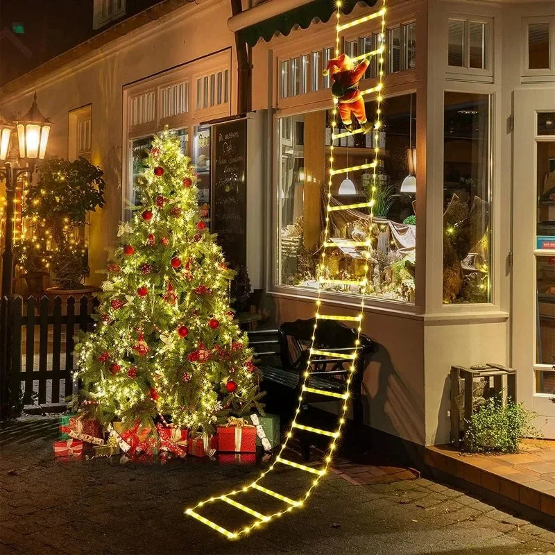 Santa Climbing Ladder Light