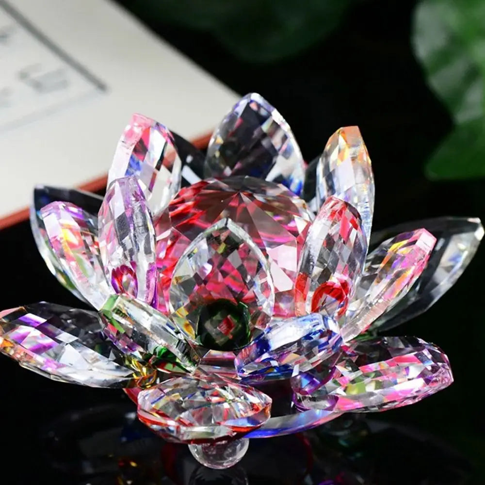 Crystal Lotus Flower Figurine: