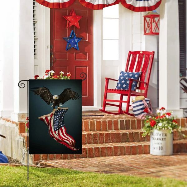 Patriot Eagle Garden Flag