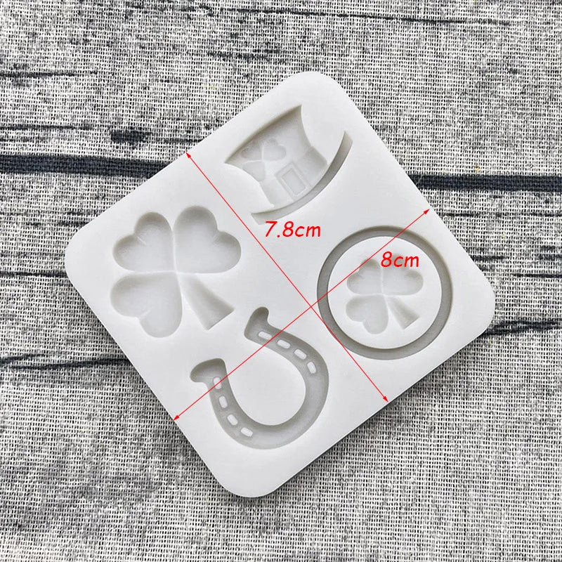 St. Patrick's Day Clover & Horseshoe Silicone Mold