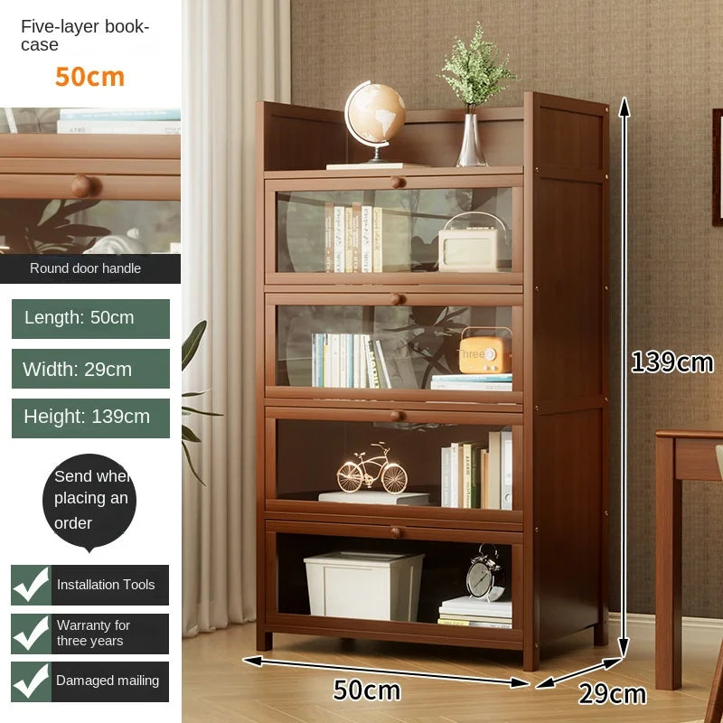 Floor-Standing Bookshelf with Doors