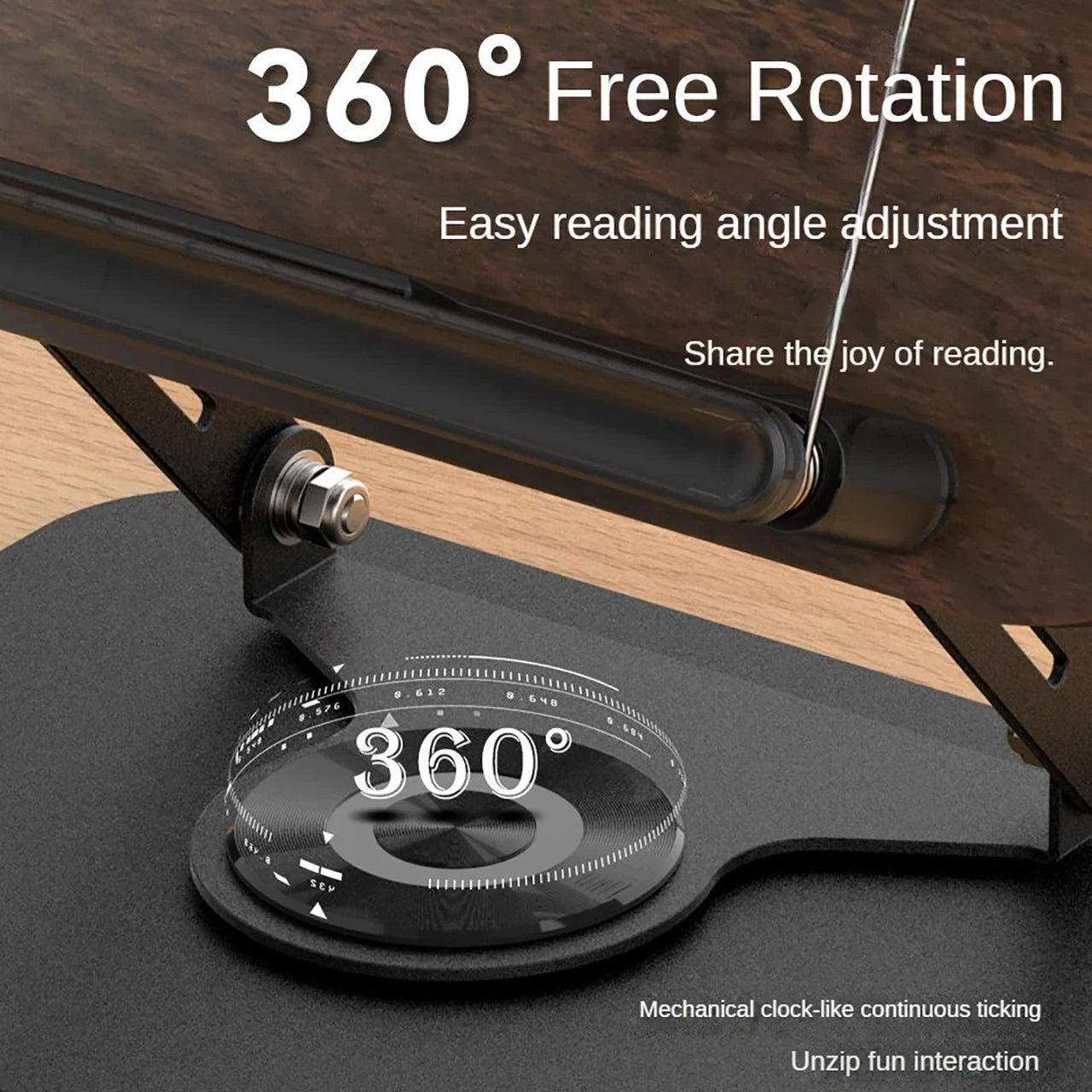 Adjustable 360° Swivel Book Stand
