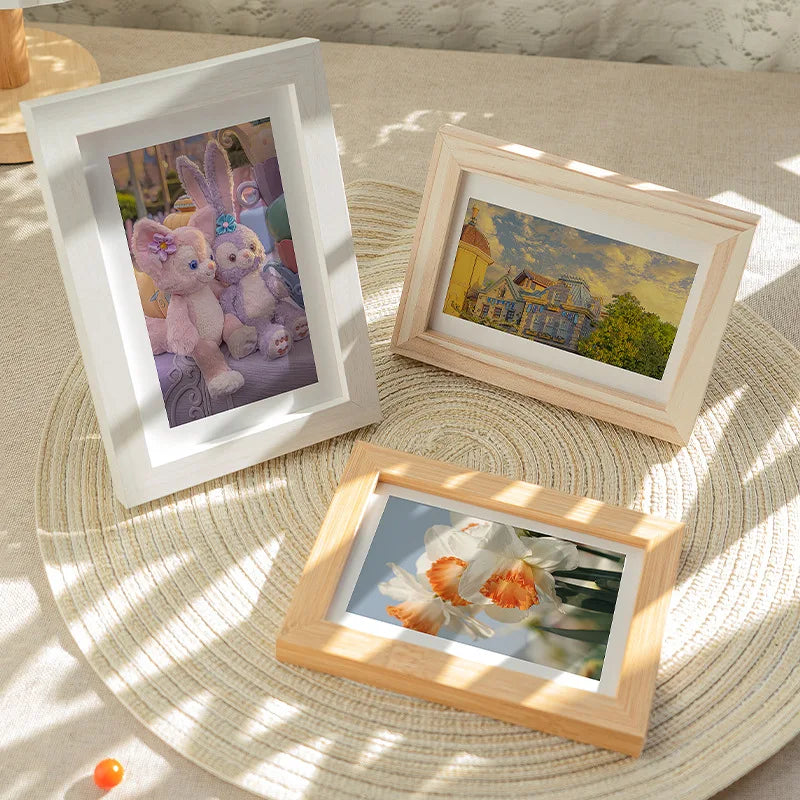 Wooden Photo Frame Wall Hanging Table Stand