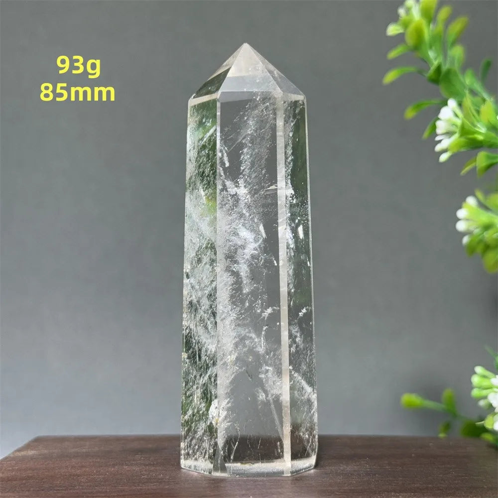 Natural Clear Quartz Crystal Obelisk