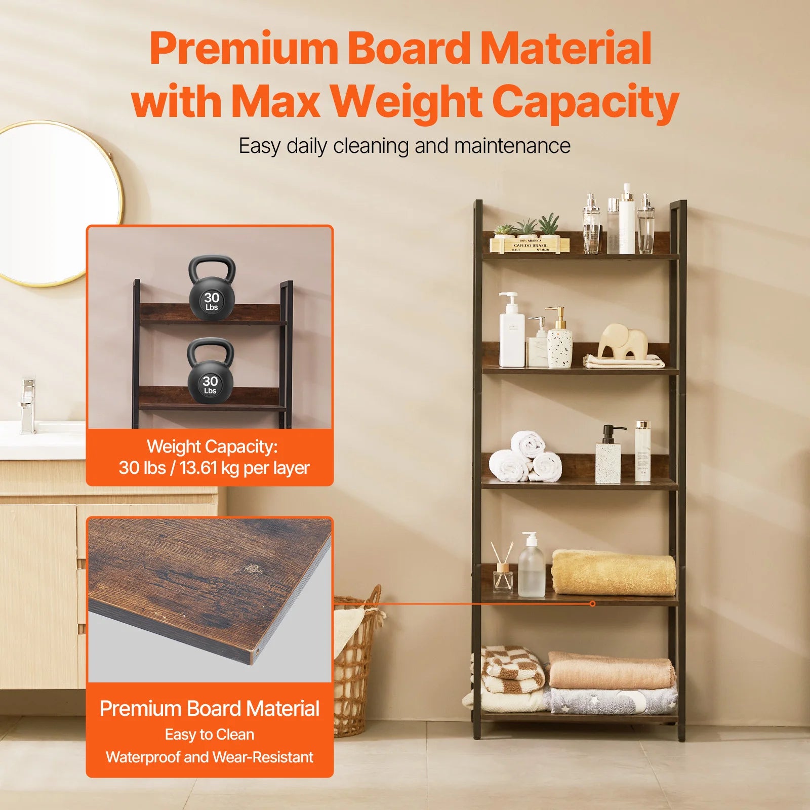 SucceBuy Industrial Metal Bookshelf