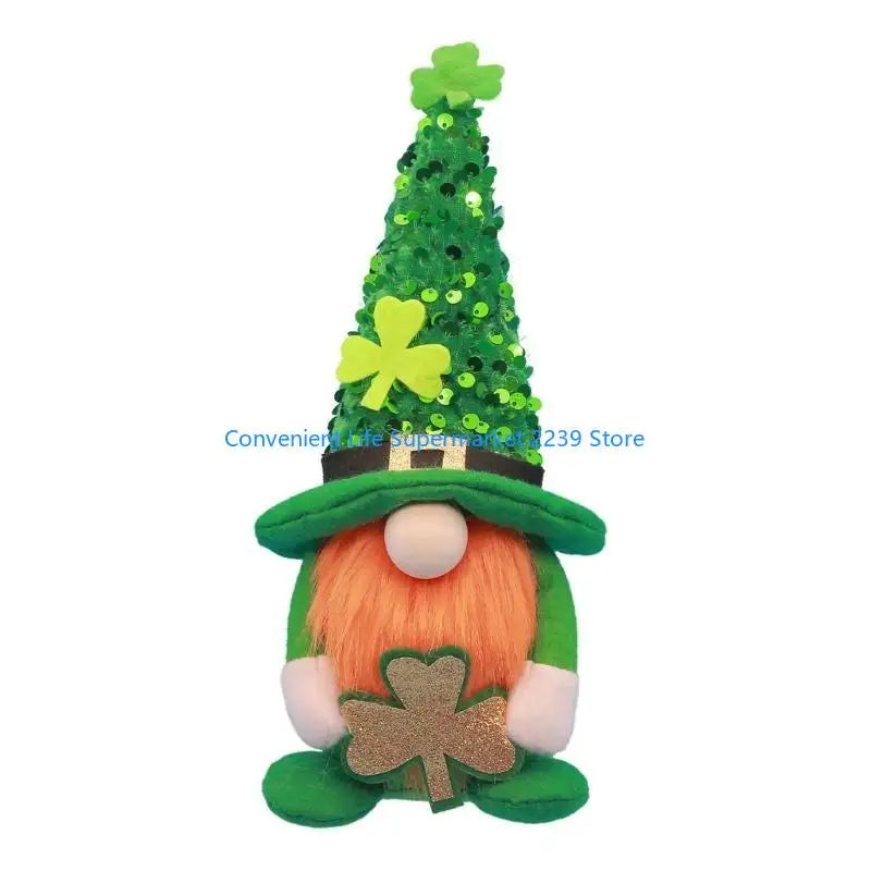 St. Patrick's Day Gnome Plush Decor