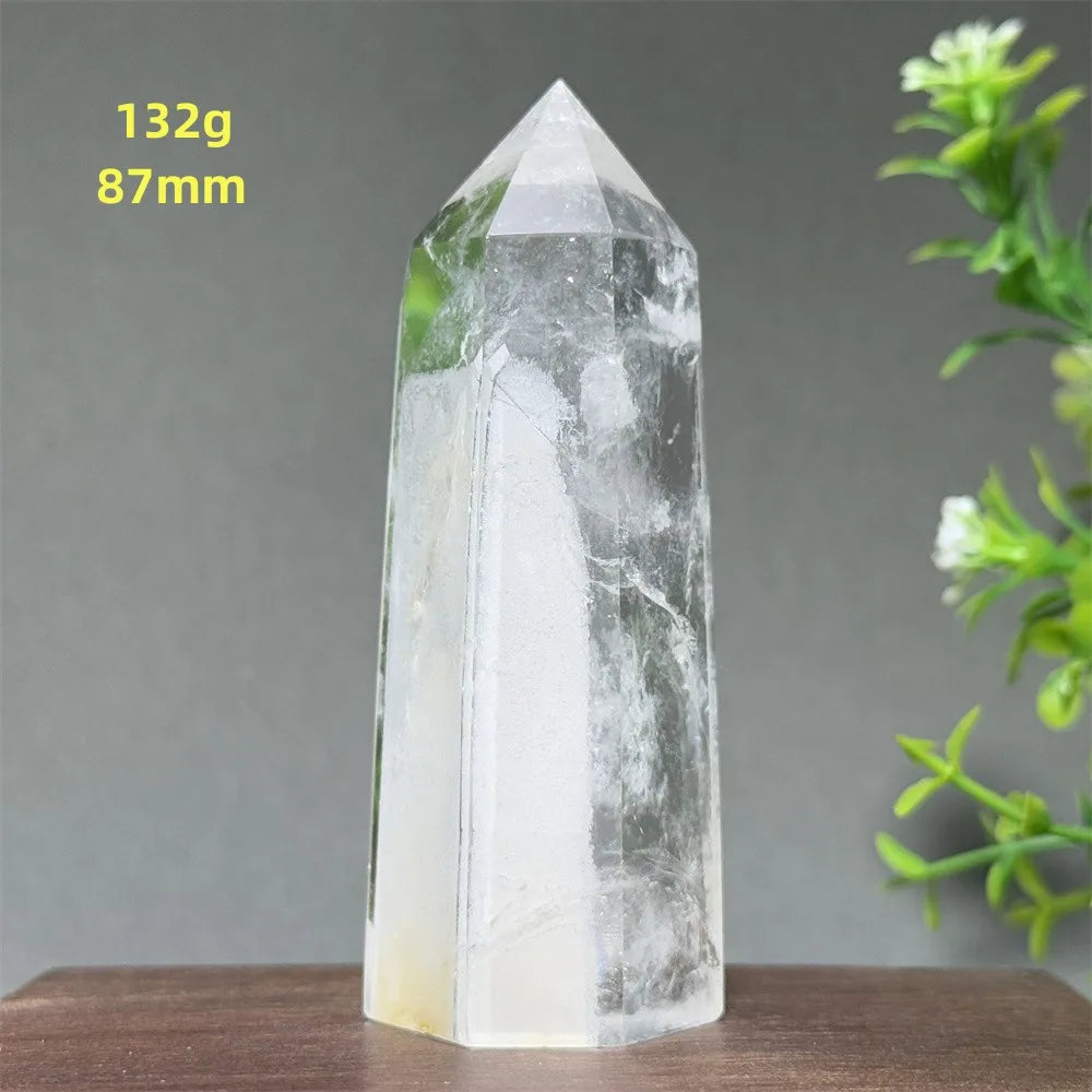 Natural Clear Quartz Crystal Obelisk
