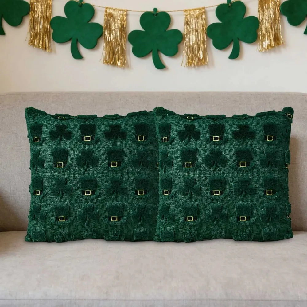 St. Patrick's Day Shamrock Pillow Cover