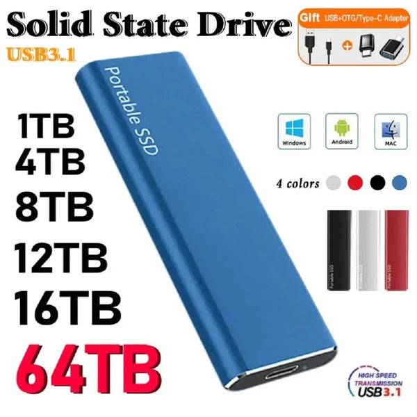 Portable SSD 1TB/2TB External High-Speed Drive