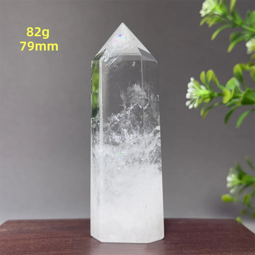 Natural Clear Quartz Crystal Obelisk