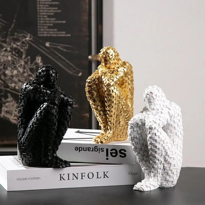 Nordic Thinker Resin Sculpture