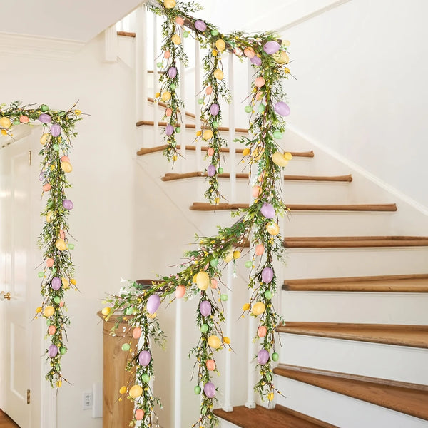 Colorful Easter Egg Vine Wreath