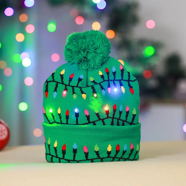 LED Christmas Light-Up Hat