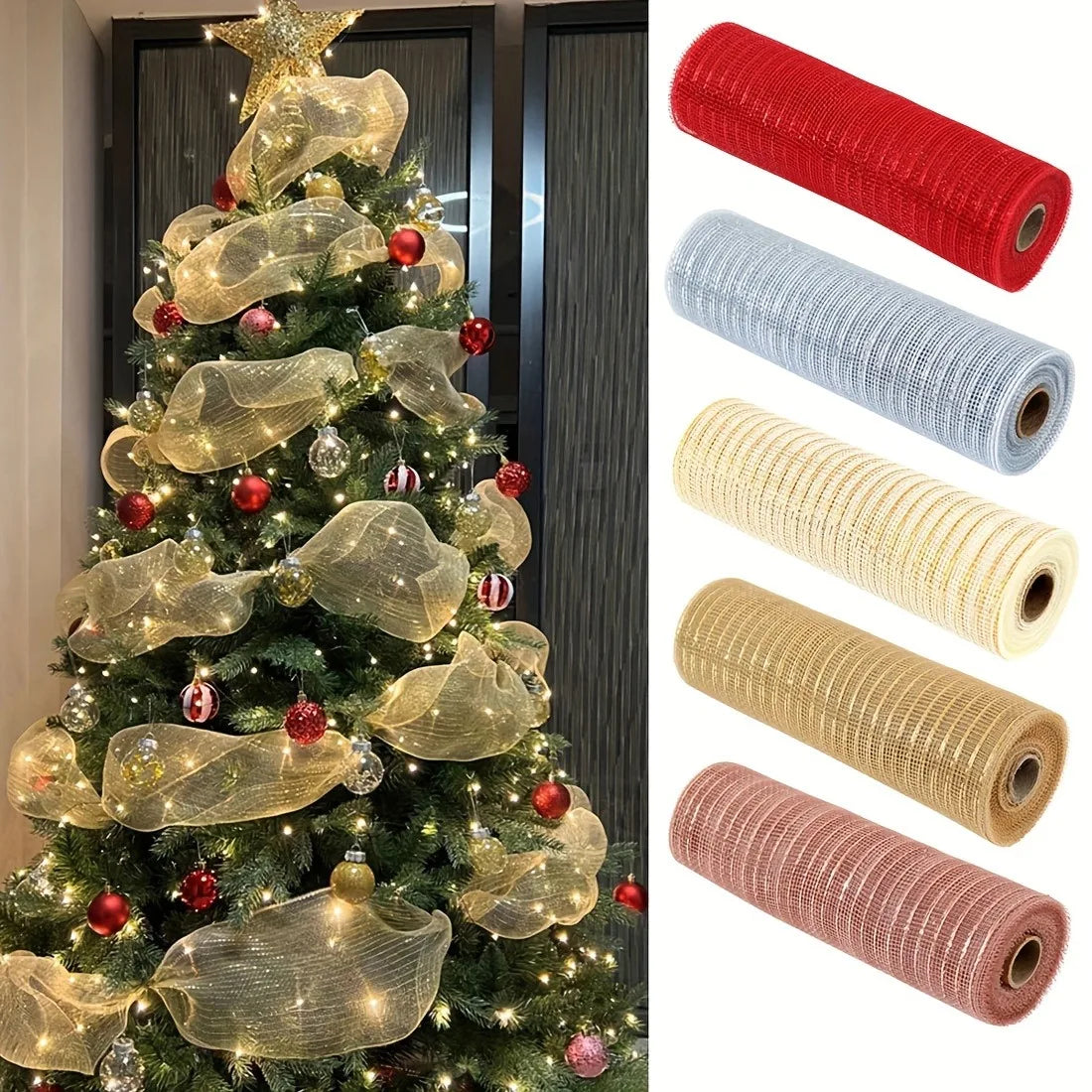 9M Christmas Ribbon Hanging Ornaments