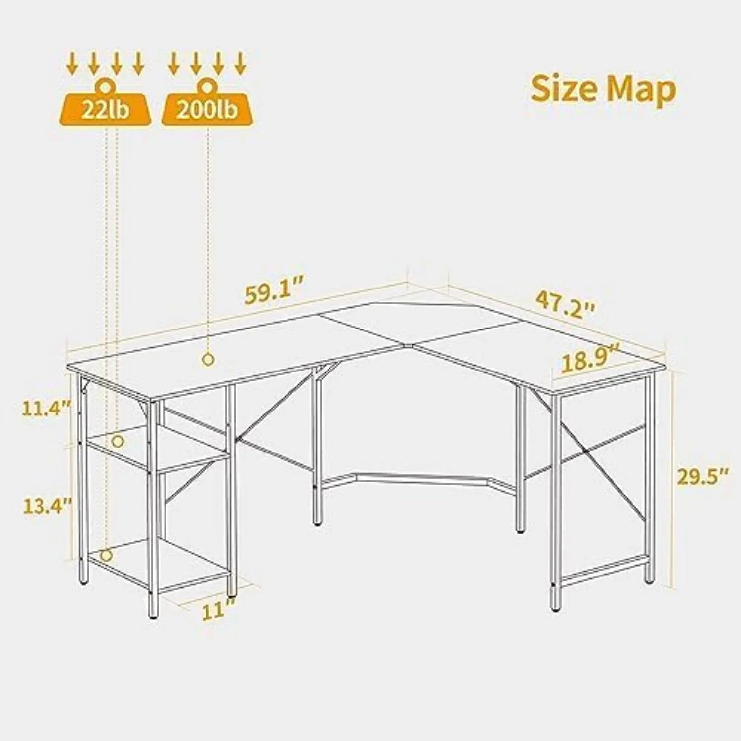 White Home Office Desk