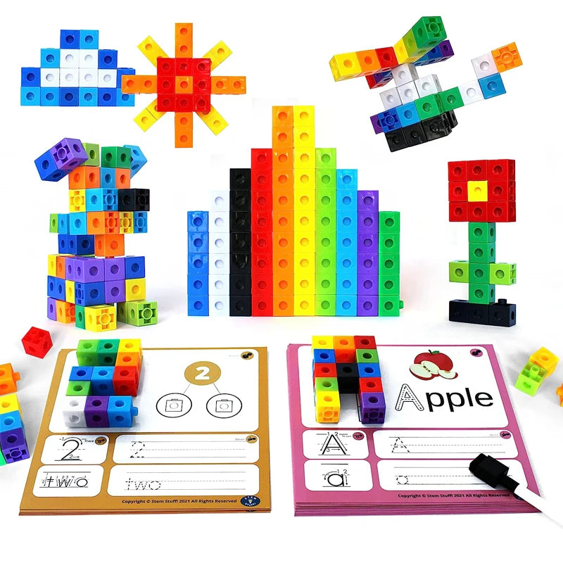 100Pcs Linking Cubes Math Manipulatives: