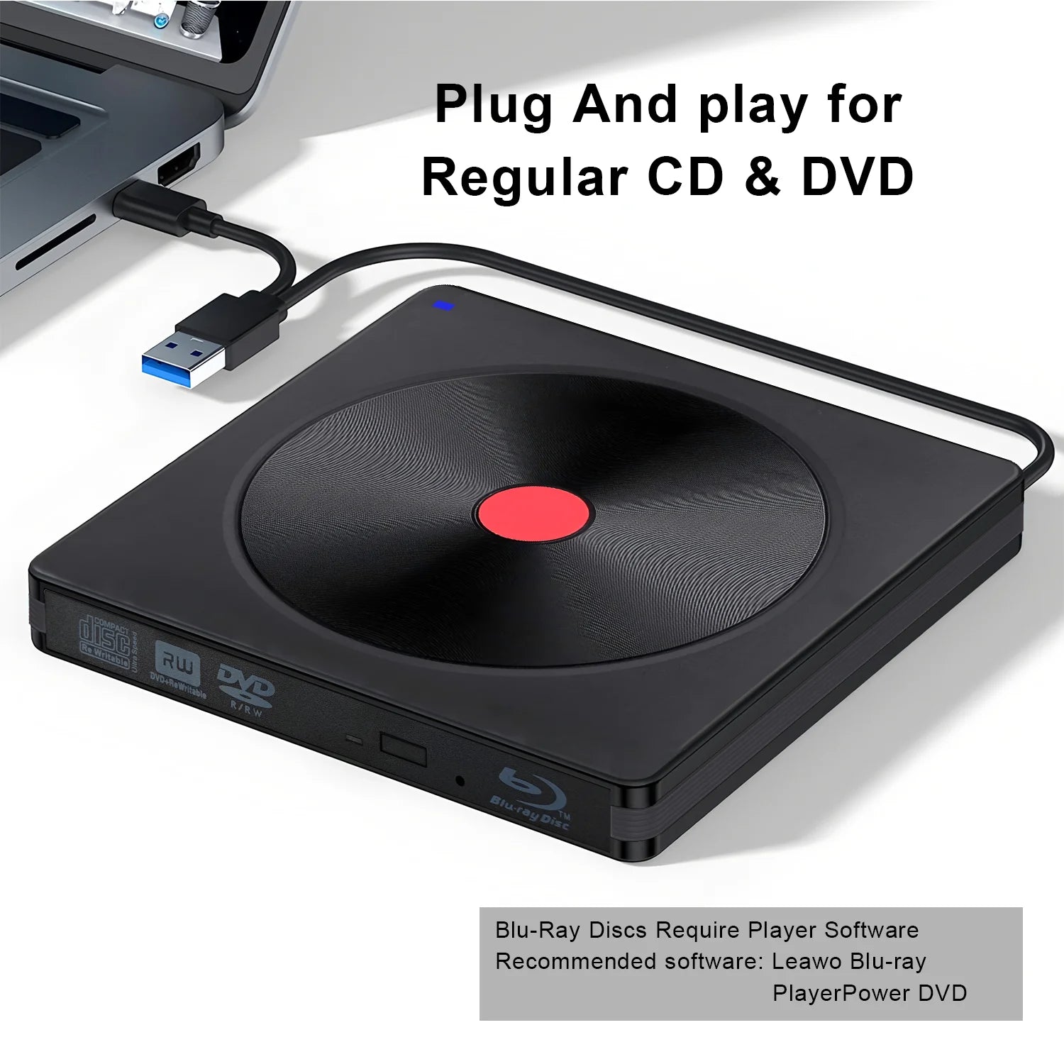 Portable External Blu-ray Drive USB 3.0/Type-C