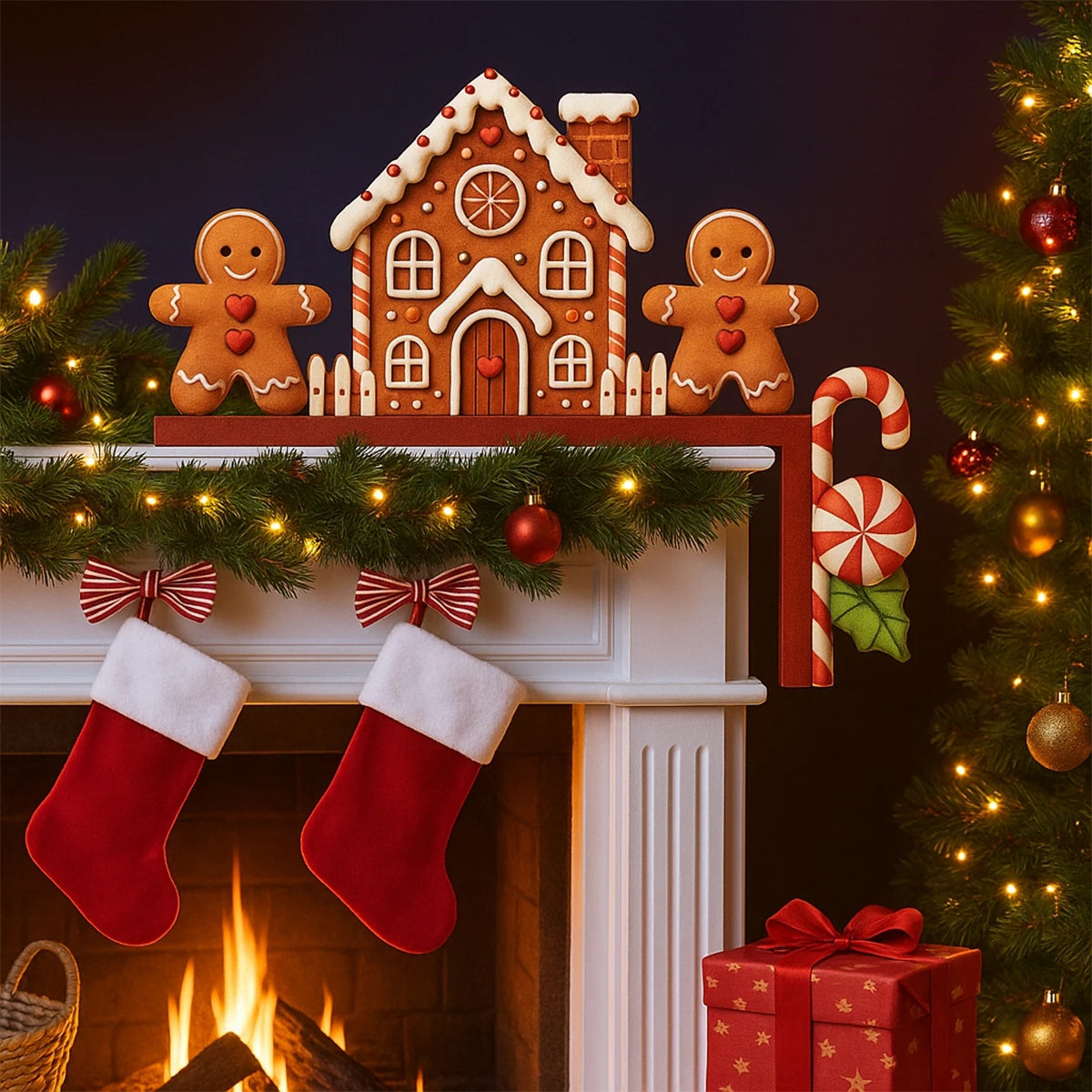 Merry Christmas Wooden Door Frame Ornament